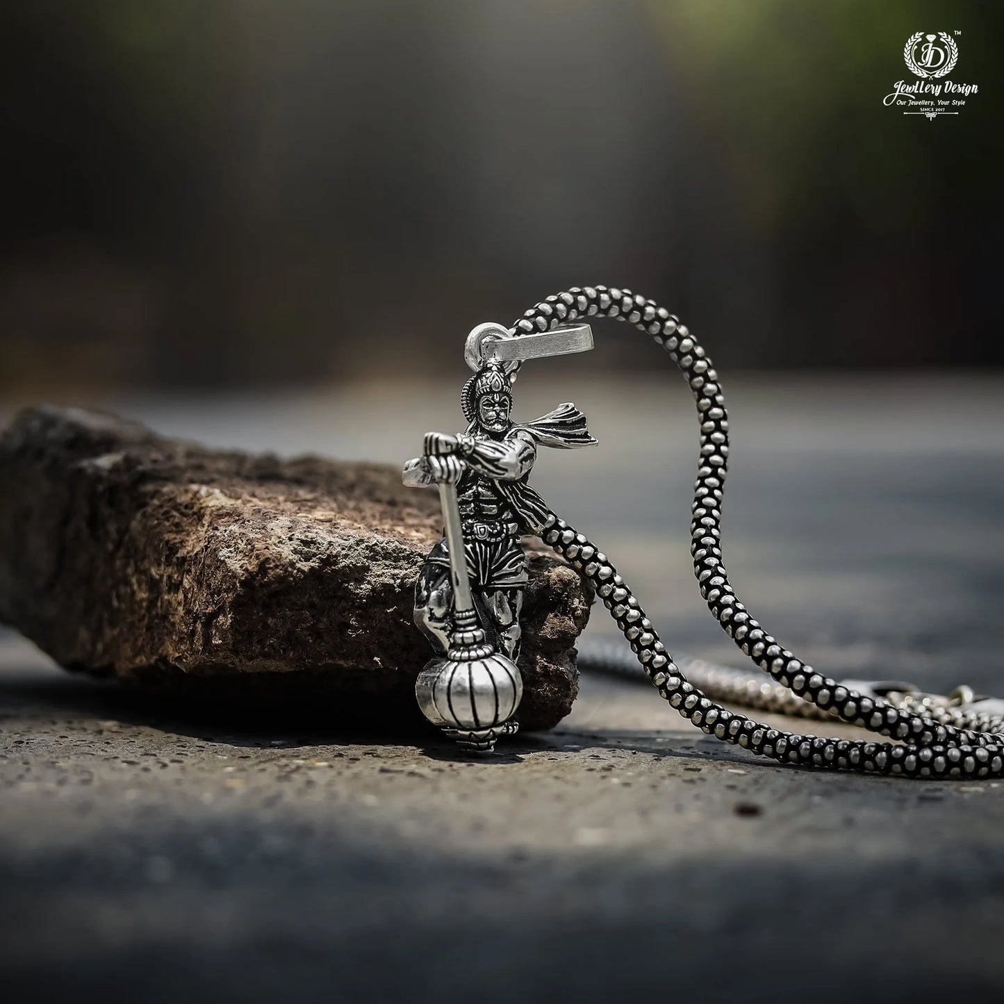 Silver Plated Hanumanji With Gada Necklece ™