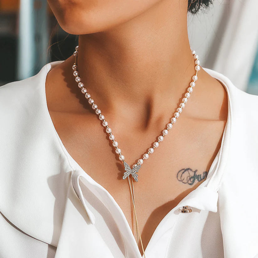 Butterfly Pearl Necklace™