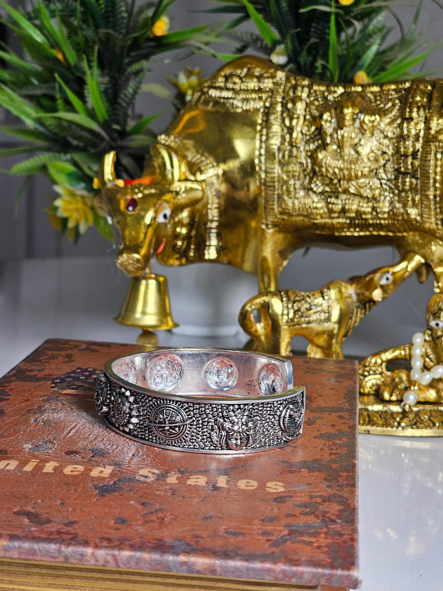 Silver Plated Hanuman Ji Kada