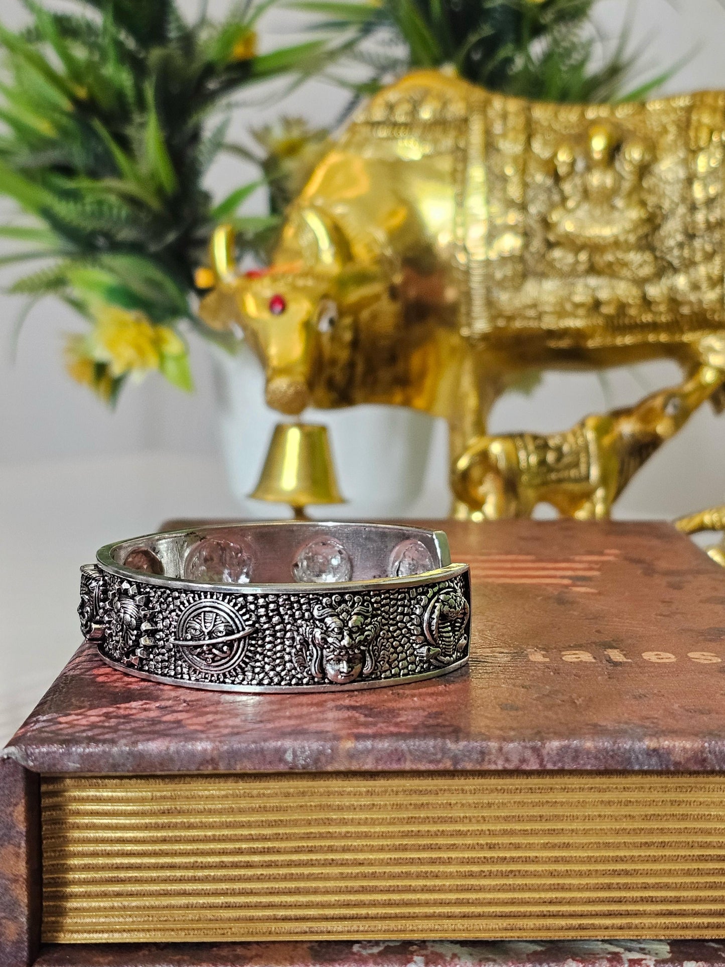 Silver Plated Hanuman Ji Kada