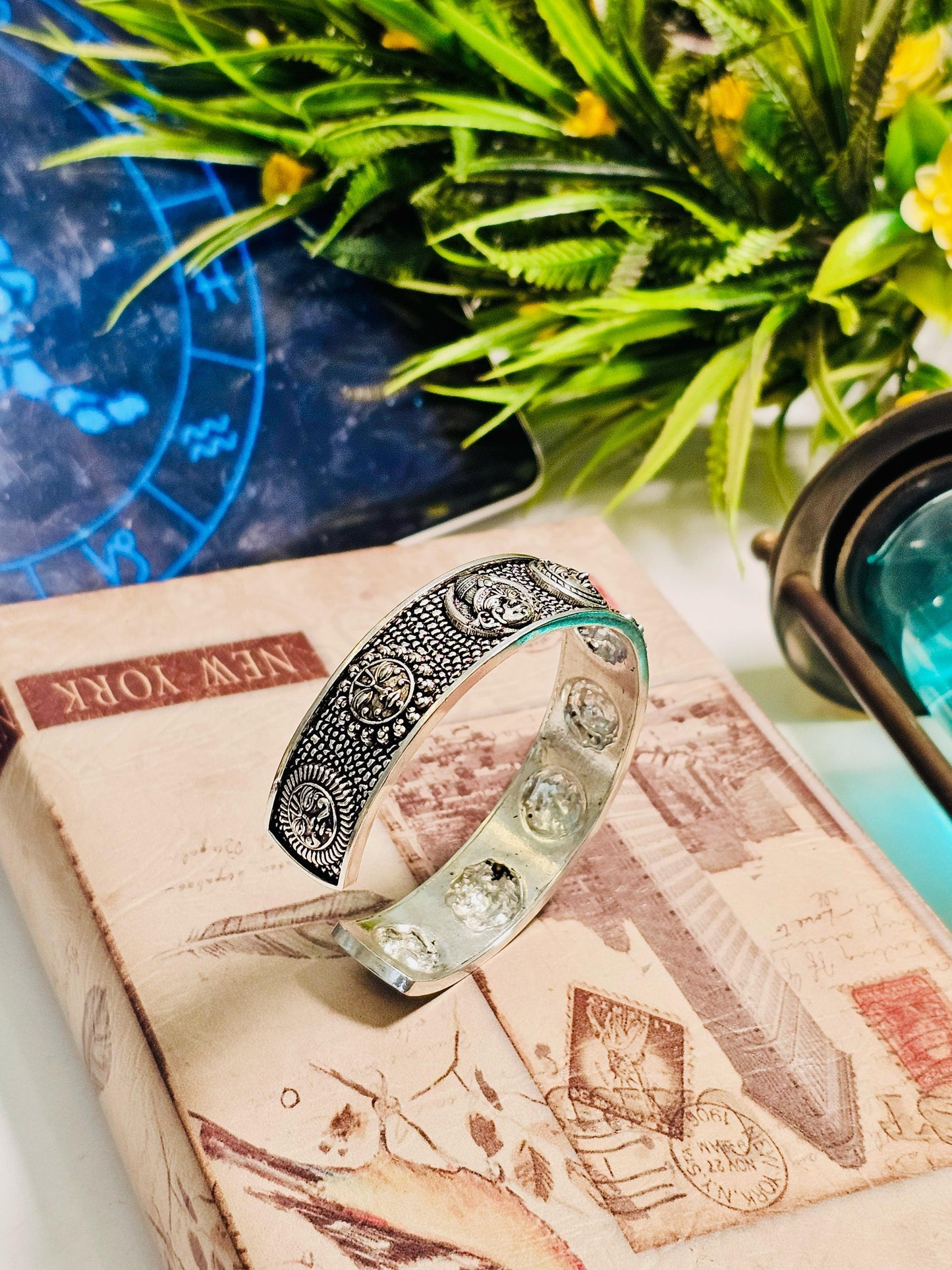 Silver Plated Hanuman Ji Kada